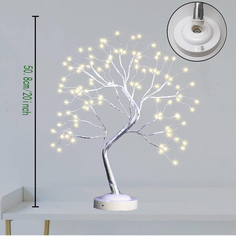 Onewell Bonsai Tree Light for Room Decor Aesthetic Lamps for Living Room Cute Night Light Wayfair